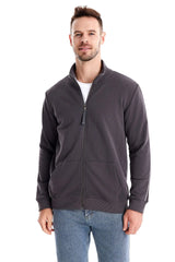 Men's Stand Collar Zip-Up Jacket
