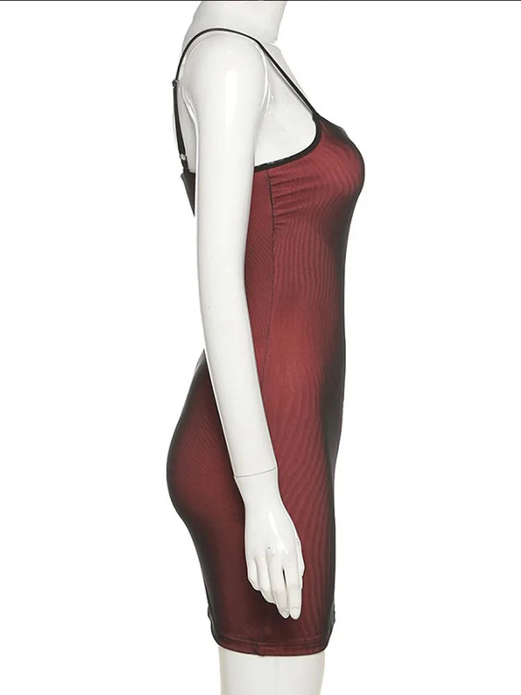 Women's Mesh Double-Layer Halter Bodycon Mini Dress