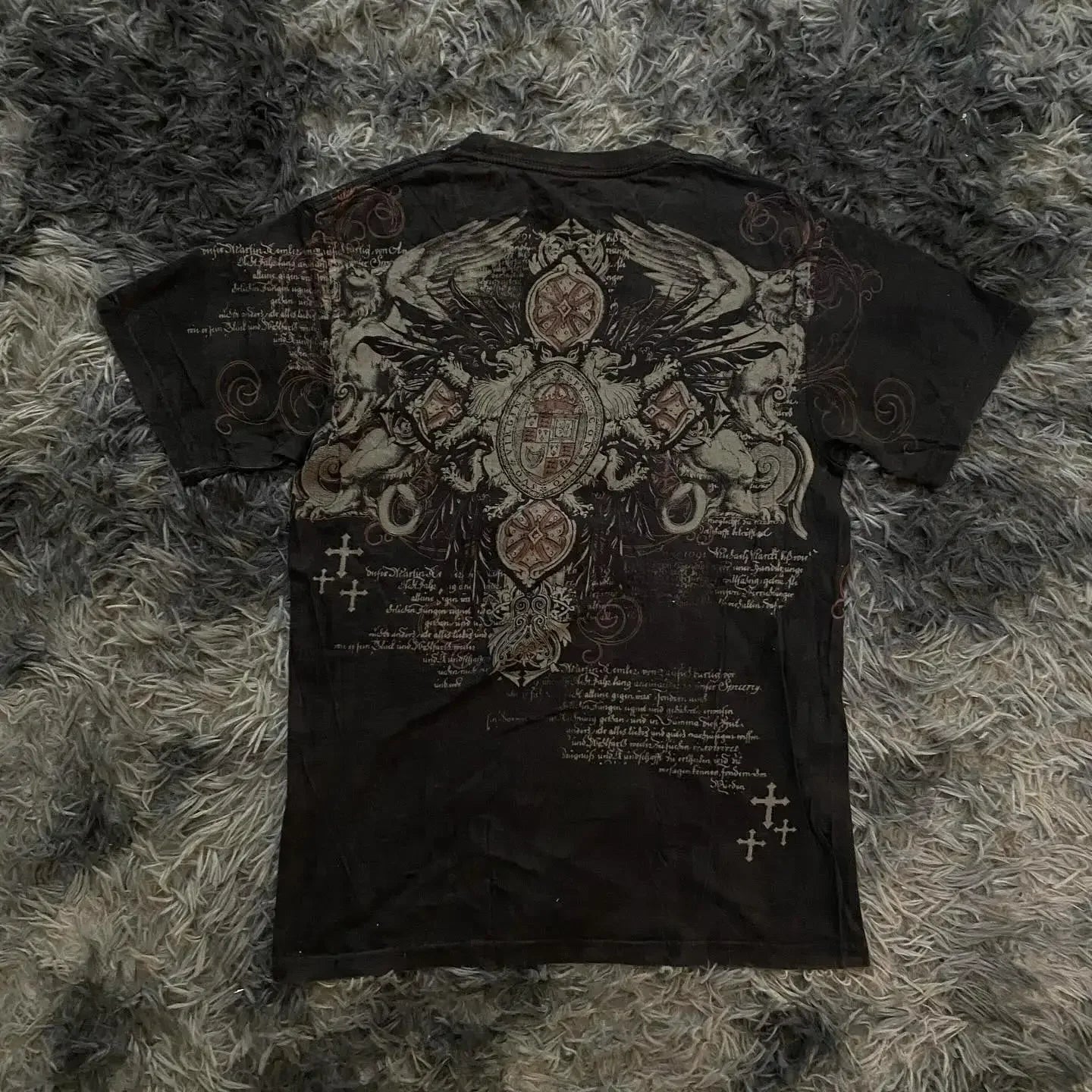 Men's Affliction Style Y2K Graphic Tee – Double-Sided Print