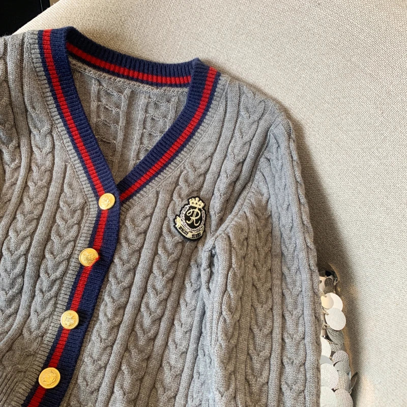 Women's V-Neck Knit Sweater
