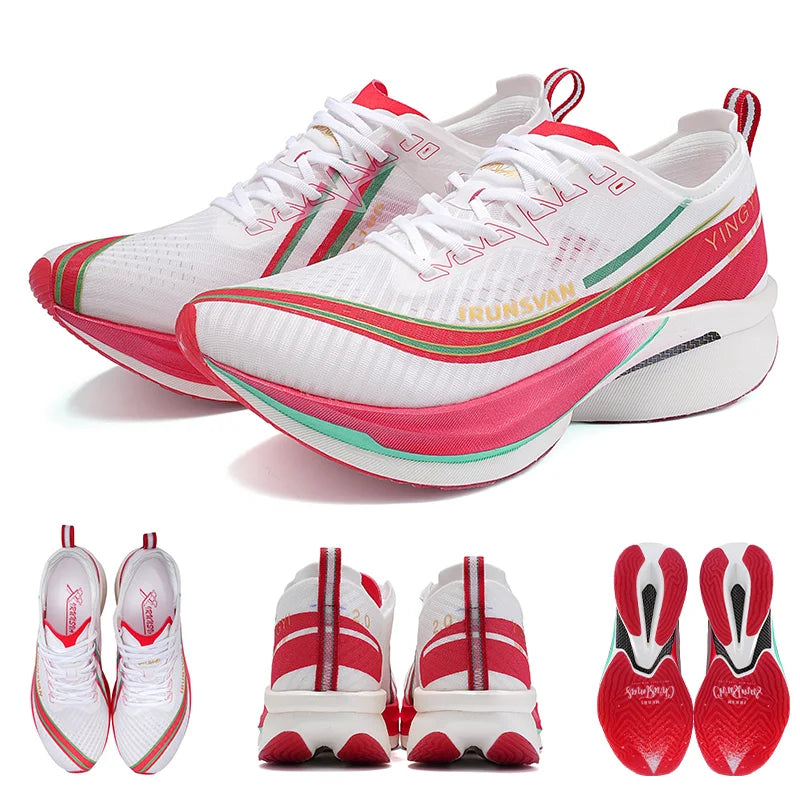 IRUNSVAN 2025 Carbon Shoes Trail Running Shoes Marathon Air Cushion Men Sports Running Shoes Original Trendy Casual Unisex
