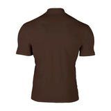 Men's compress T-shirts summer solid color short-sleeved men tops fashion yoga clothes men's tight turtleneck T-shirt