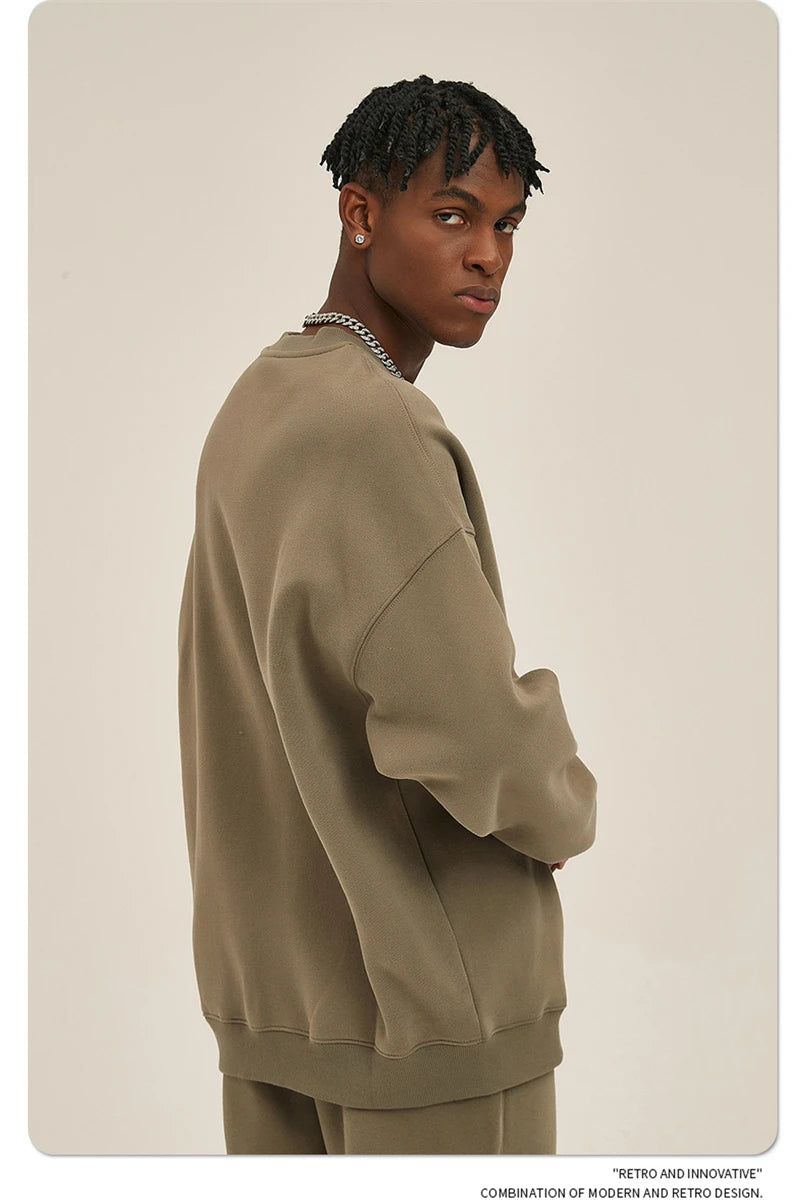 Men's 350gsm Fleece Crewneck Sweatshirt