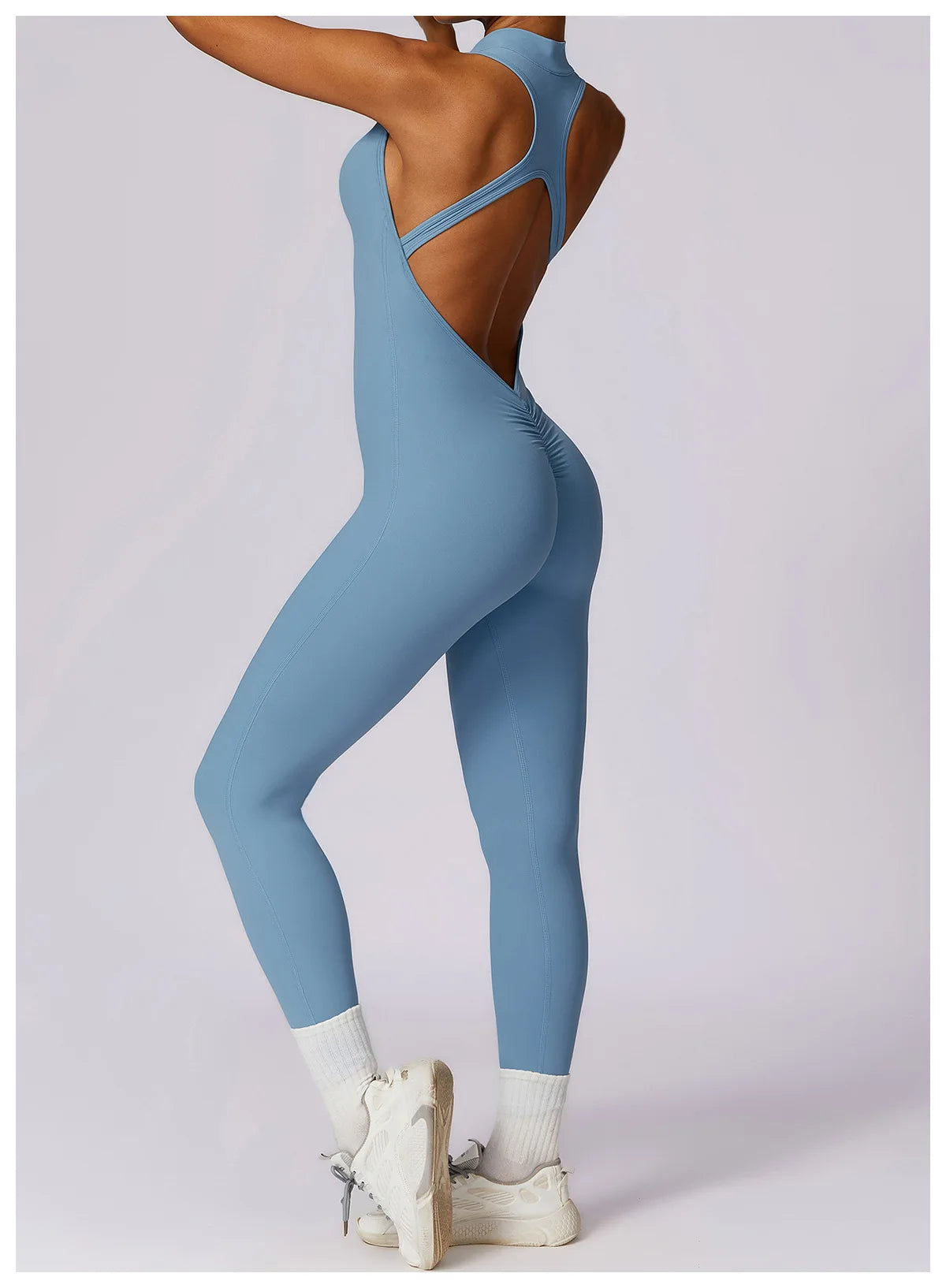 V-Back Athletic Yoga Jumpsuit