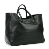 Roomy Women Bag Genuine Leather Handbag Luxury Cowhide Casual Tote Thick Real Natural Leather Bucket Shopper Daily Bag Big Purse