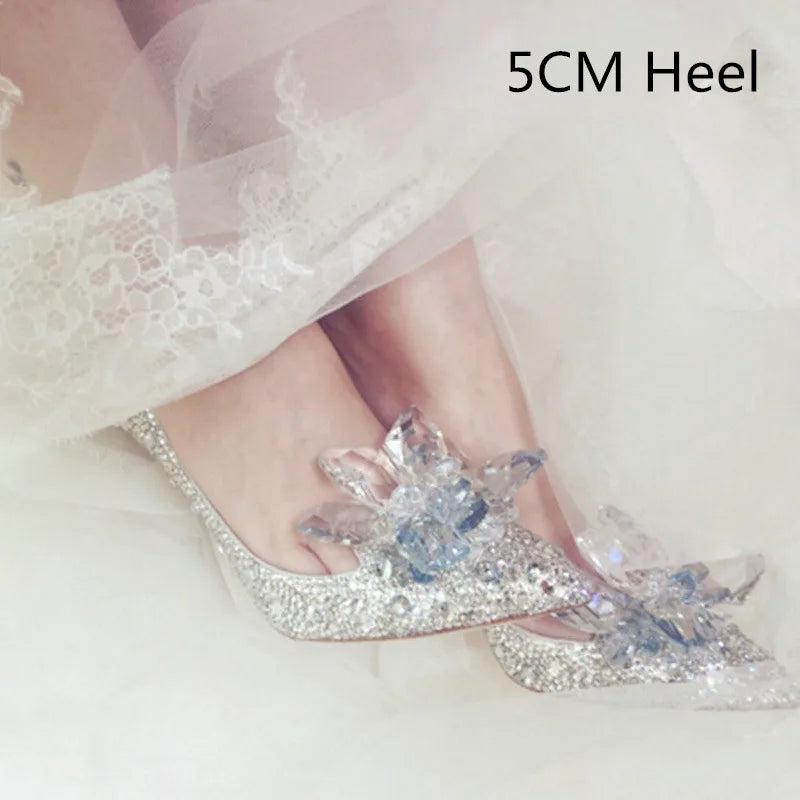 Women's Rhinestone Pointed-Toe Wedding Pumps