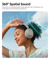 QCY H3S Over Ear Headphone Hi-Res LDAC Spatial Sound Headset H3S -56dB Adaptive ANC Wireless Earphone Bluetooth 6.0 102Hrs