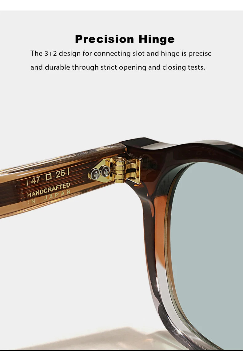 Tortoiseshell Round Acetate Sunglasses – UV400 Polarized