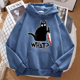 Little Black Cat Graphic Hoodie