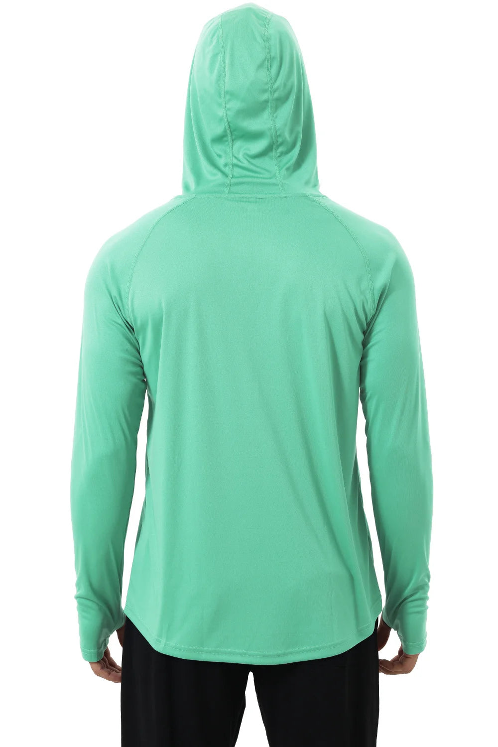 Summer Men's Long Sleeve UPF 50+ Hoodie T-Shirts, Rash Guard Quick Dry T-shirt Outdoor Sport Running Pullover