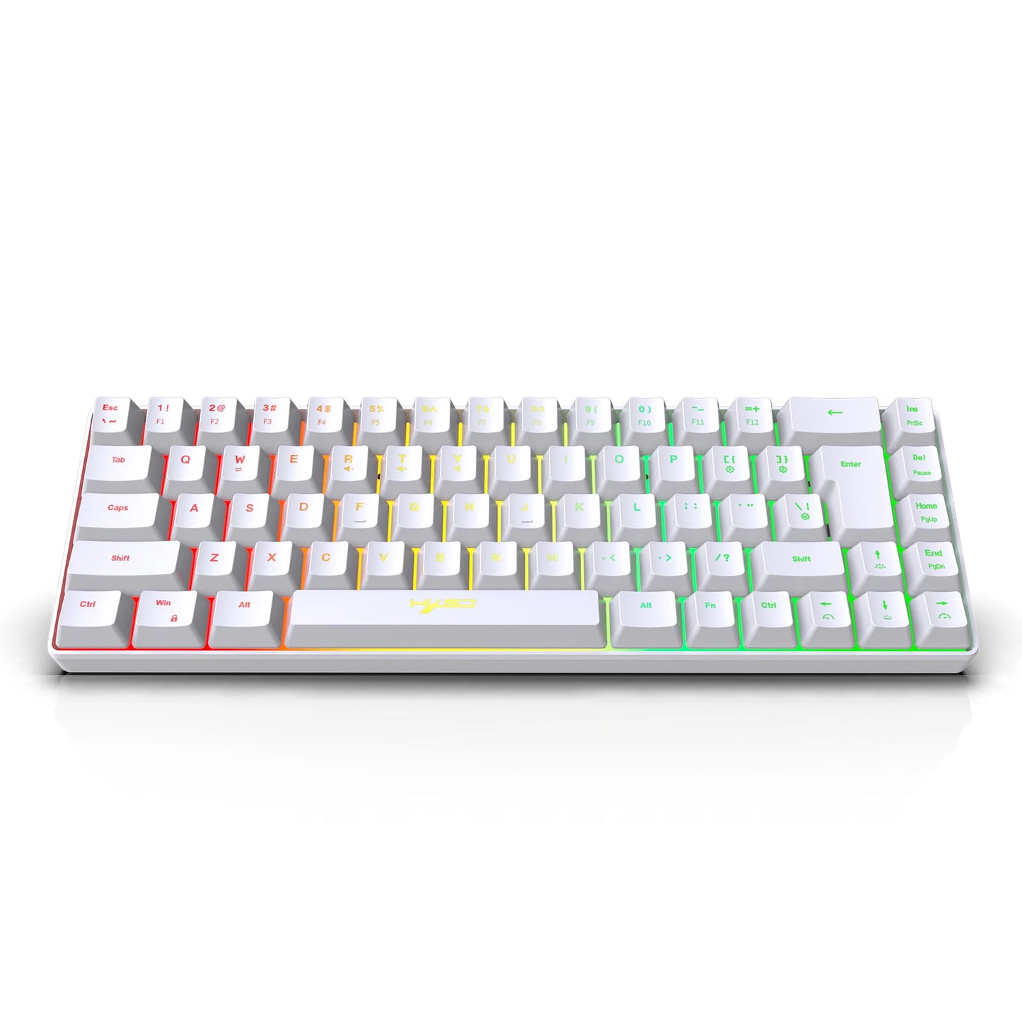 60% Compact Wired Keyboard 68 Keys RGB Backlight Small Portable Office Computer Membrane Keyboard For Windows Tablet Laptop Game