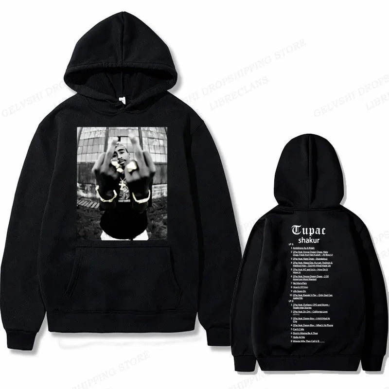 Tupac 2Pac Graphic Fleece Hoodie for Men