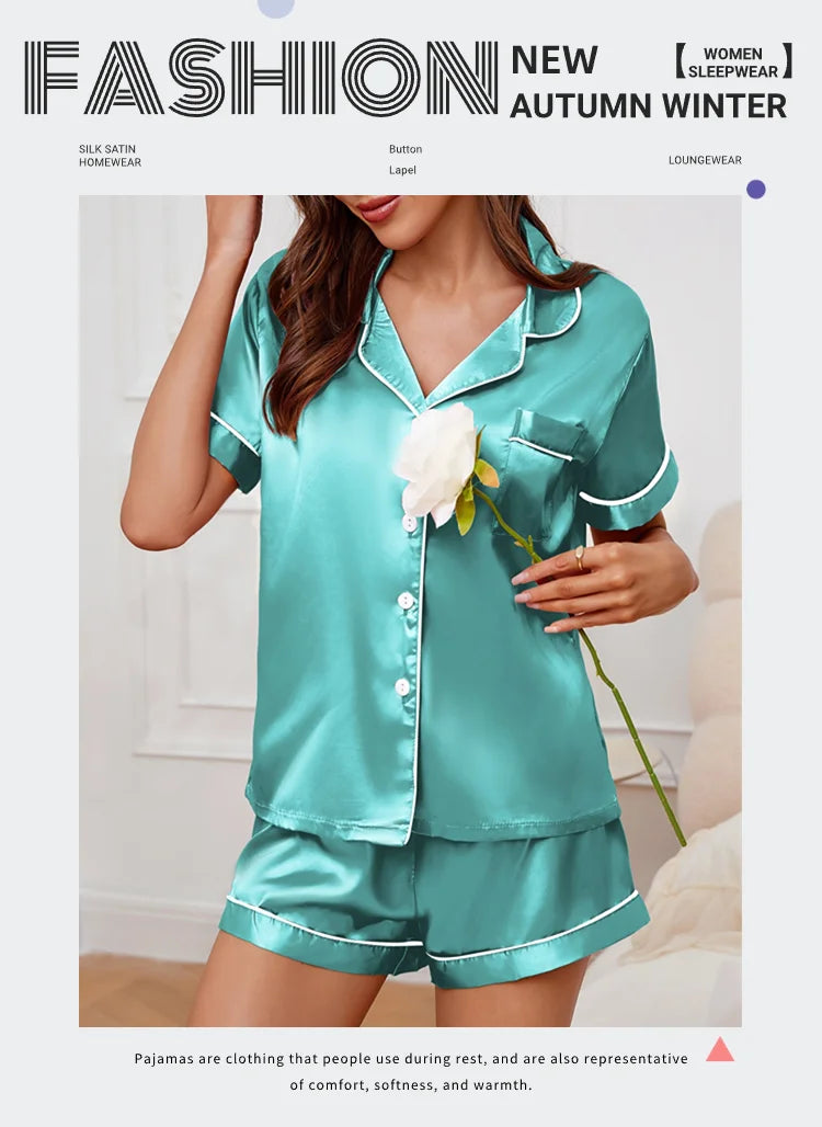 Women’s Luxurious Satin Pajama Set