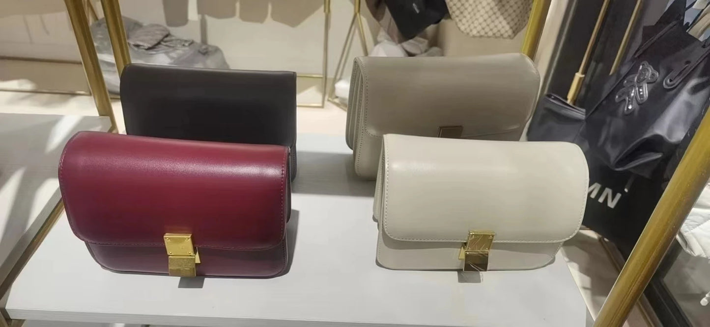 Women’s Genuine Leather Shoulder Bag 2025 Trend Brand Small Square Bags Luxury Designer Handbag Fashion Messenger BagsTofu Bags