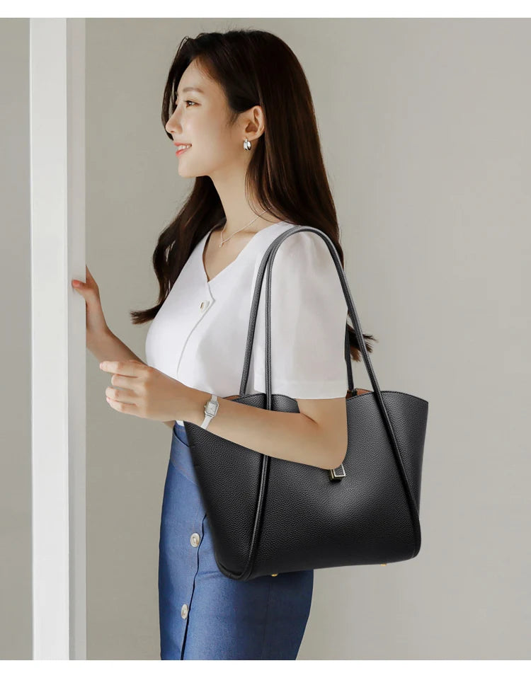 High Quality Soft Leather Shoulder Crossbody Bags For Women Large Capacity Luxury Bag Brand Designer Casual Handbag Sac A Main