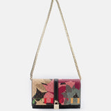 CH Women Crossbody Bag Floral Print Chain Shoulder Bag Fashion Designer Flap Bag Luxury PU Leather Purse For Daily Use