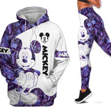 Disney Mickey & Minnie Mouse Hoodie & Leggings Set | Women's Athletic Tracksuit