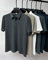 Men's Ice Silk Polo Shirt – Breathable Smart Casual Tee