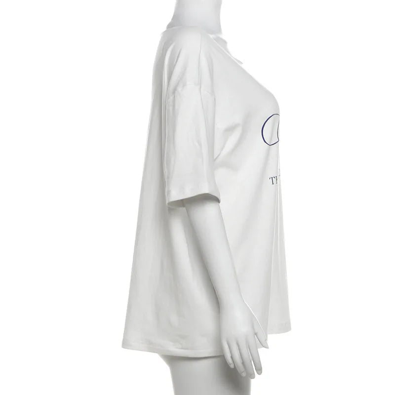 Casual Relaxed Graphic Tee | Chic Summer Streetwear