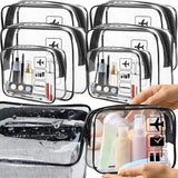 1/3pcs Transparent Zipper Makeup Bag Organizer Box Men Women Travel Clear Cosmetic Bag Waterproof Toiletry Wash Make Up Bags