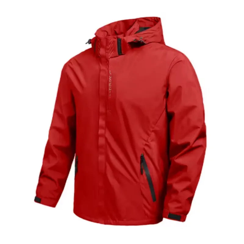 Men's Waterproof Hooded Windbreaker Jacket
