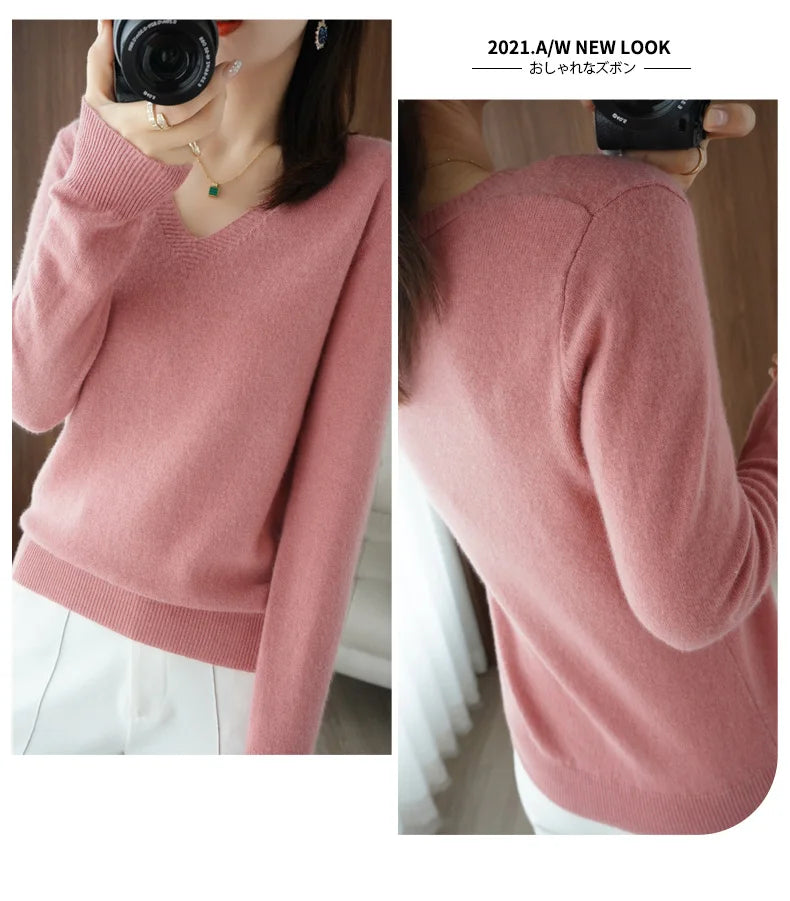 Women’s Lace V-Neck Knit Sweater