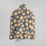 Women's Floral Fleece High-Neck Pullover
