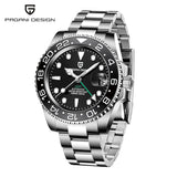 New PAGANI DESIGN 40MM GMT Mechanical Wristwatch Sapphire Ceramic Bezel Automatic Watch Stainless Steel 100M Waterproof Watches