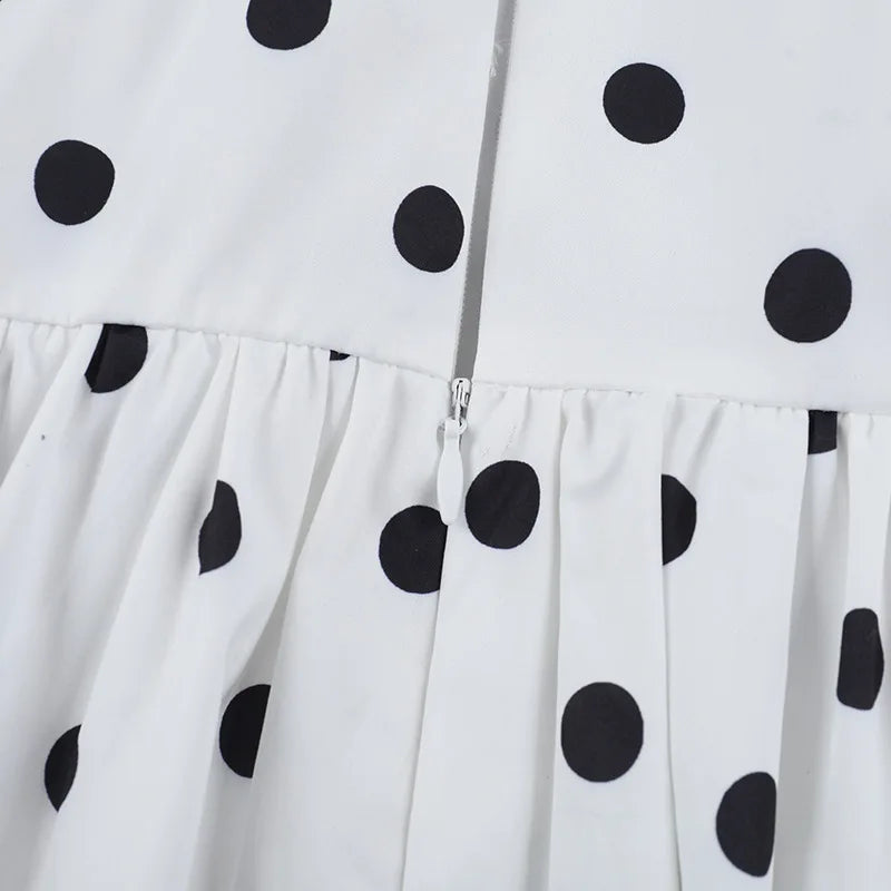 Polka Dot Halter Mini Dress