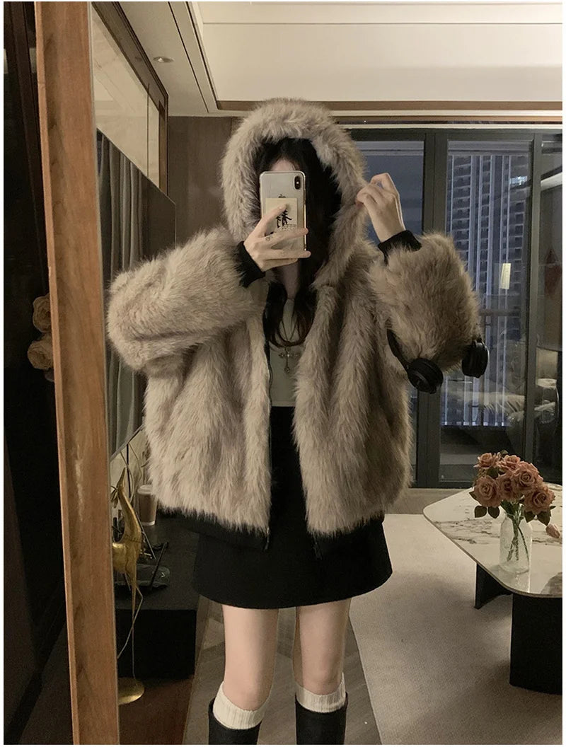 Double-Sided Hooded Winter Parka
