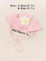Floral Knit Hat for Cats & Small Dogs — One Size
