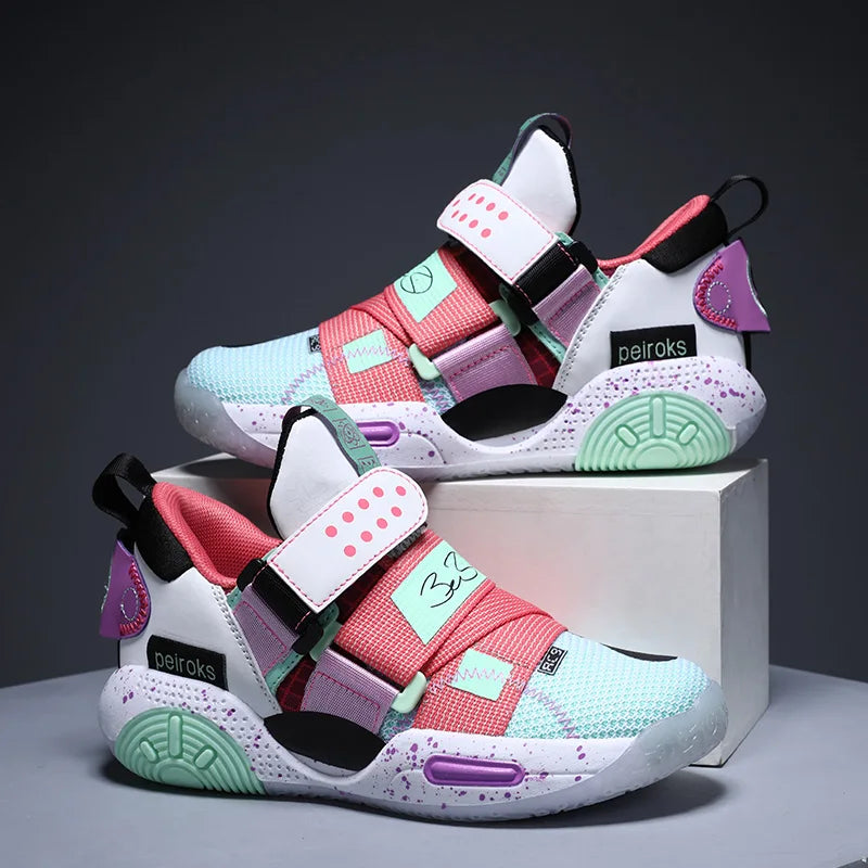 Kids' Pro-Grip Athletic Basketball Shoes