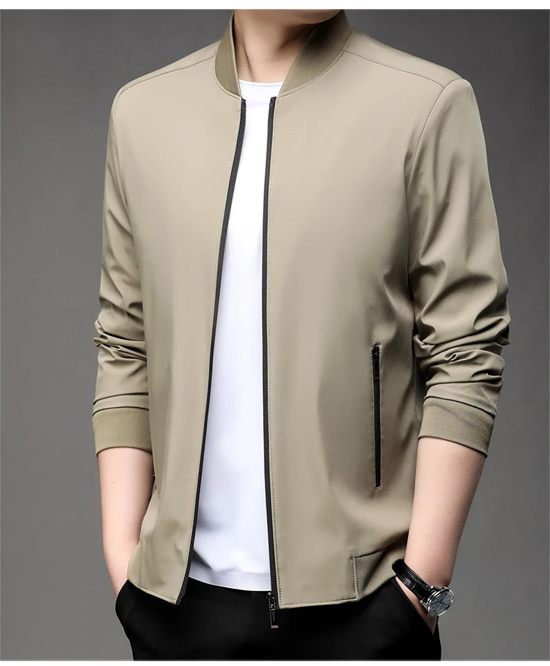 Men’s Classic Baseball Collar Casual Jacket