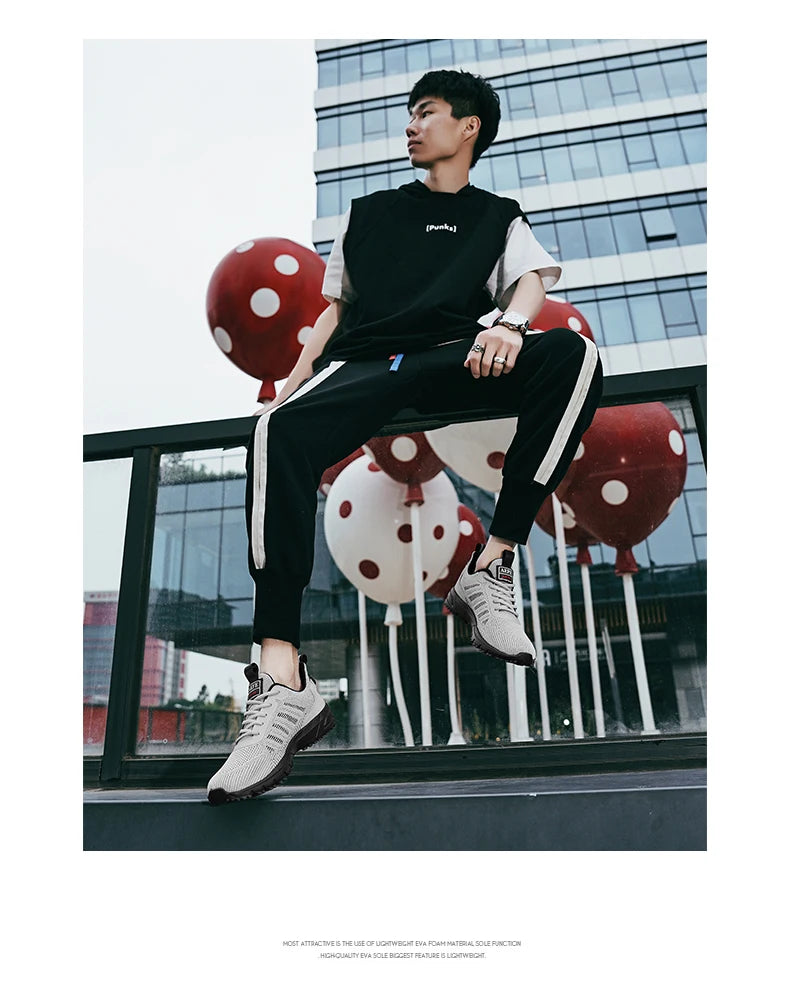 New Men Running Shoes Breathable Outdoor Sports Shoes Lightweight Sneakers for Men Comfortable Athletic Training Footwear