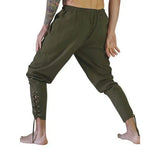 Pirate Pant Viking Costume for Men Renaissance Medieval Pants Drawstring Shorts Halloween Costume Adult Cosplay