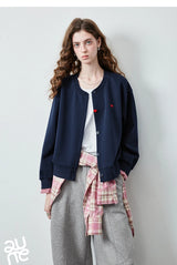 Women's Plaid Patchwork Cotton-Blend Jacket