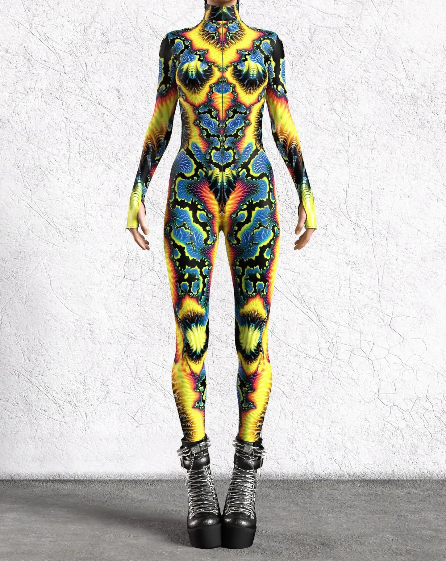 Women's 3D Print Goddess Jumpsuit Catsuit Costume