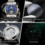 OLEVS 9910 Mens Watch Original Luxury Brand Waterproof Luminous  Automatic Mechanical Watch Dual Calendar Watch Box Reloj
