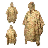 Waterproof Camo Rain Poncho – Unisex Outdoor Gear