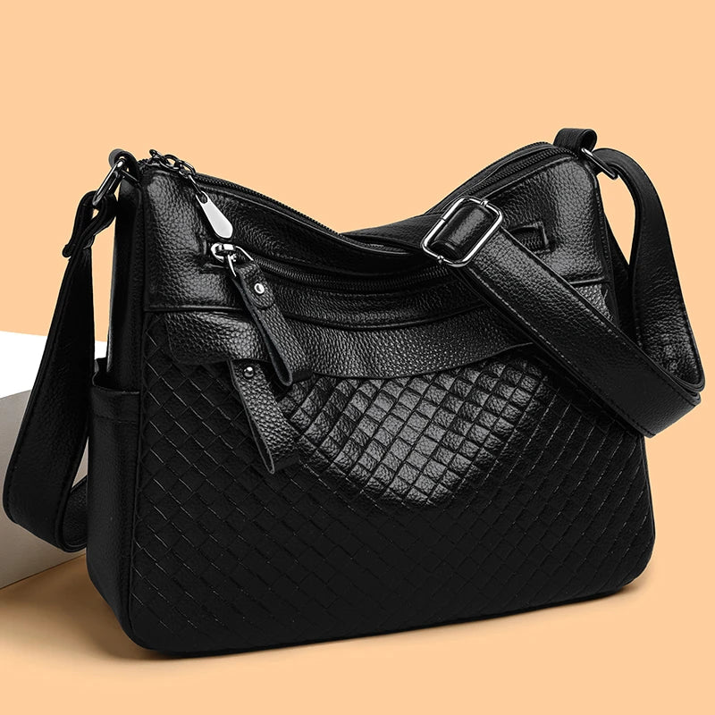Fashion Women's Brand Trendy Shoulder Bag Leather Crossbody Bag High Quality Women Tote Bags 2024 Large Capacity Female Handbags