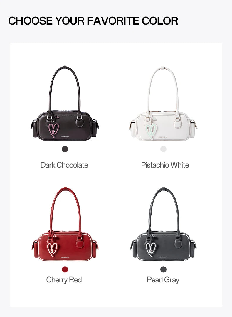 Amazing Song Toast Bag BGT Retro Chic Classic Bowling Bag Style Linear Shoulder Bag