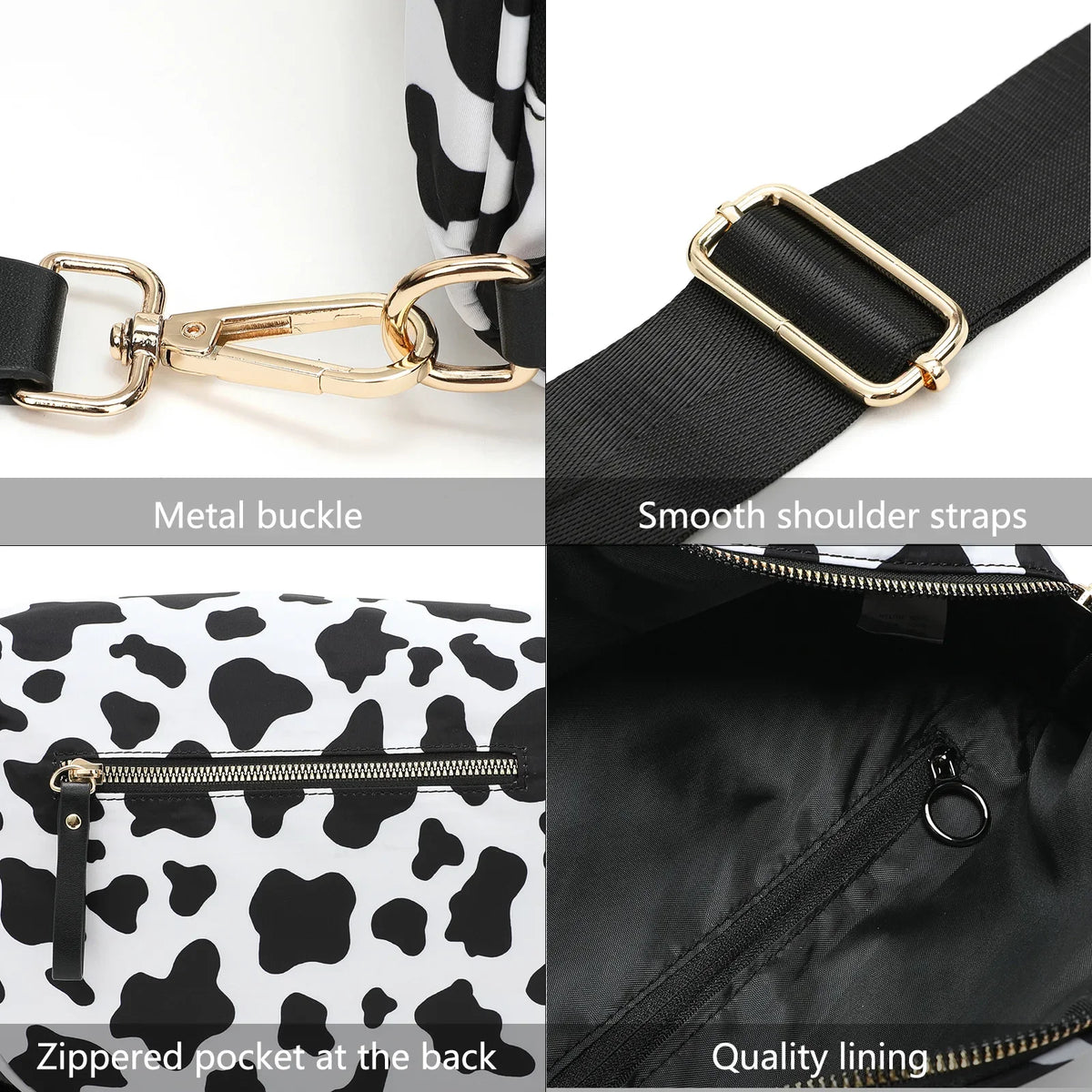 Women Checkered Bum Bag Casual Fanny Pack Large Capacity Crossbody Adjustable Strap Simple Shoulder Mommy Bag Daily Travel Tote
