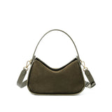 2025 New Suede Leather Crossbody Bag Unique Design Shoulder Pack Women Work Commuting Handbag Urban Beauty Box Tote Messenger