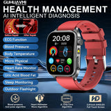 2026Hot AI-GPT Diagosis ECG Health SmartWatch Blood Pressure Lipid Uric Acid 650nm Dual-Probelaser Heart Analysis Smart bracelet