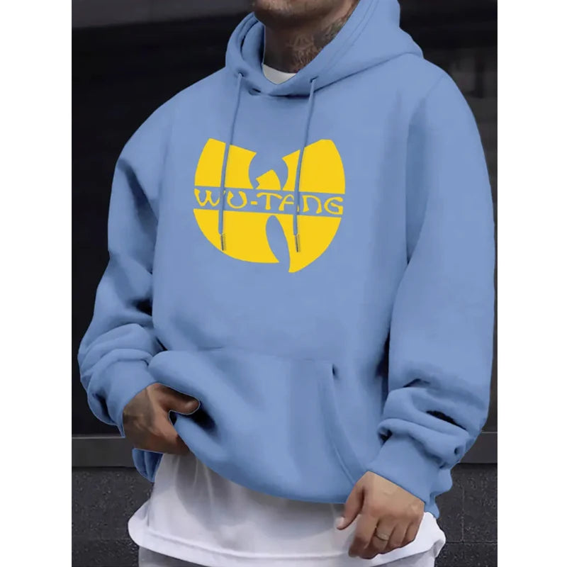 90s Hip Hop Print Fleece Pullover Hoodie
