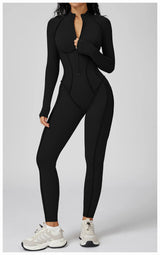 Long-Sleeved Performance Yoga Bodysuit
