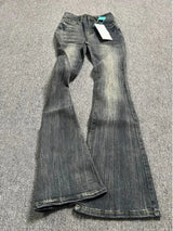 Women's Vintage Wide-Leg Flare Jeans – Black Grey