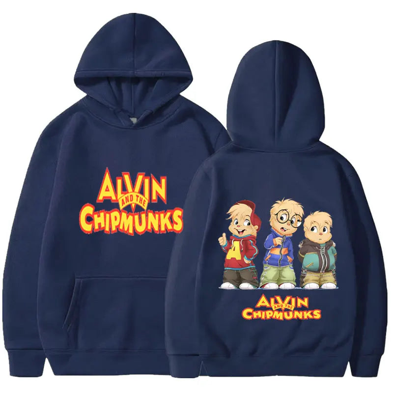 2026 Fashion Neutral Casual Sports Men's and Women's Hoodies Alvin Chipmunk Halloween Men's and Women's Hoodies Trendy Clothing