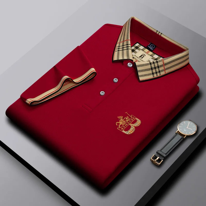 Men's Embroidered Polo Shirt – Breathable Summer Style