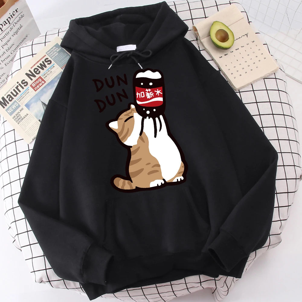 Cartoon Cat "Salary Increase" Hoodie